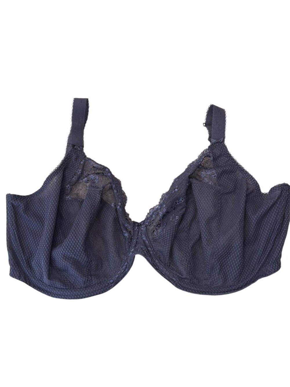 Elomi EL4382 Charley Stretch Lace Womens Underwire Bra Navy Blue 36N 36JJ